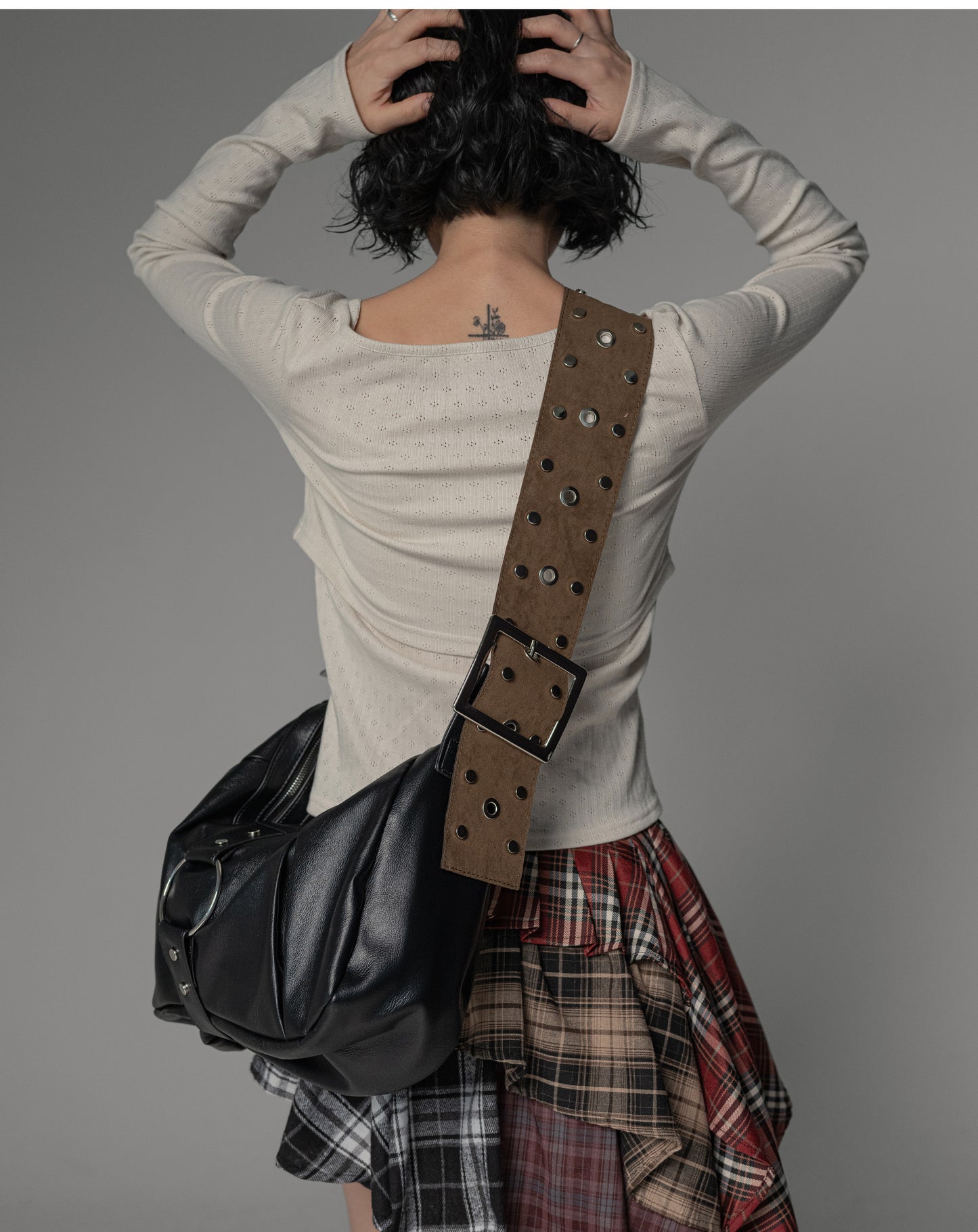 New Retro Biker's Commuter Black Tote Bag Large Capacity