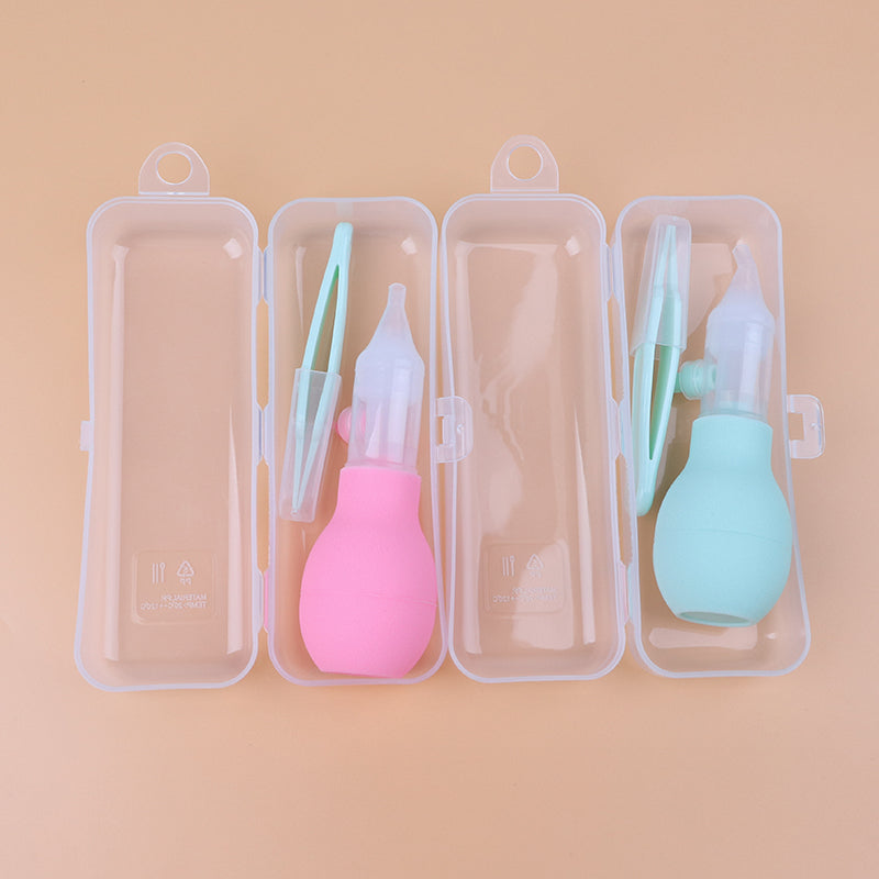 Infant Silicone Nasal Aspirator Pump Type Neonatal Cold Nasal Mucus Cleaner