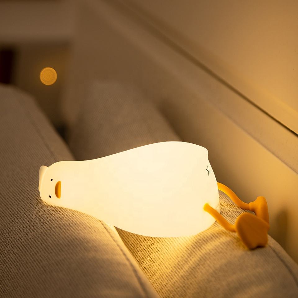 Lying Flat Duck Night Light LED Squishy Lamp