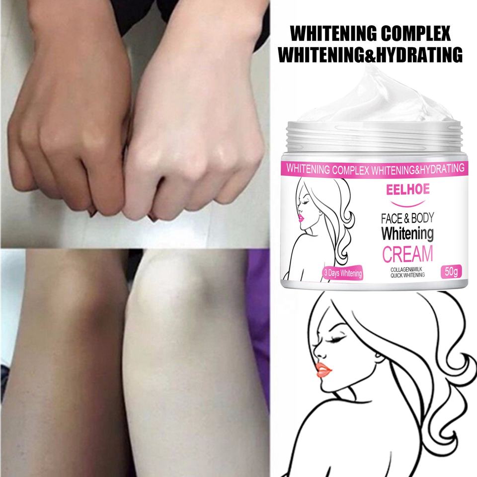 Face & Body Whitening Cream Collagen & Milk Quick Whitening