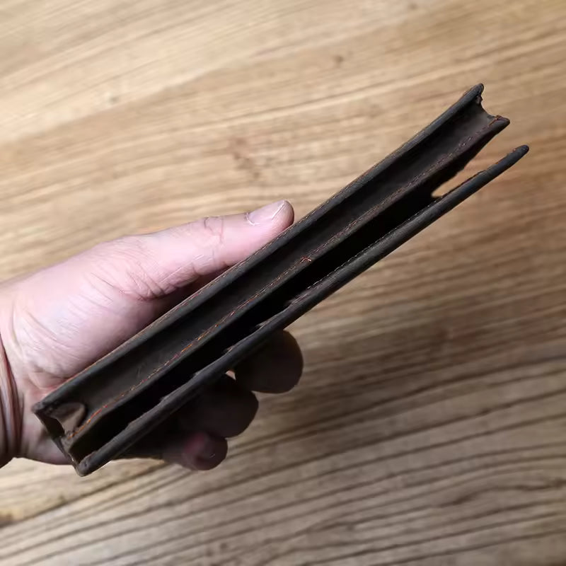 Pure First Layer Cowhide Retro Wallet