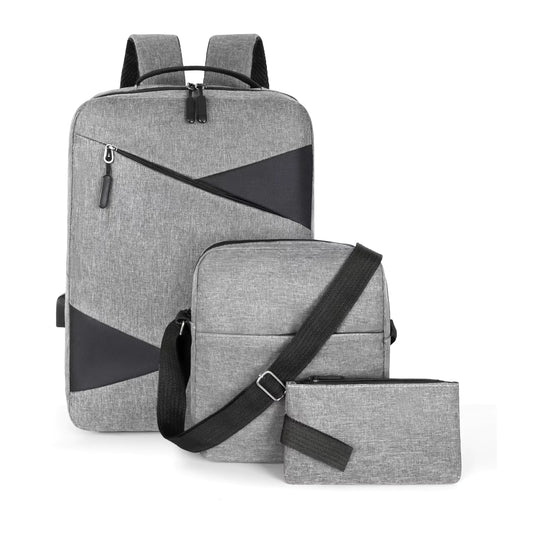 New Business Commute Business Trip Computer Backpack Men's Three-piece Set