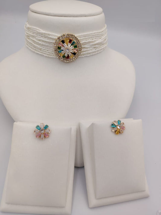 Pearl Choker Necklace Sets