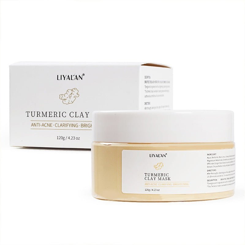LIYALAN Turmeric Clay Mask Vitamin C Facial Mask Skin Care for Acne & Dark Spots