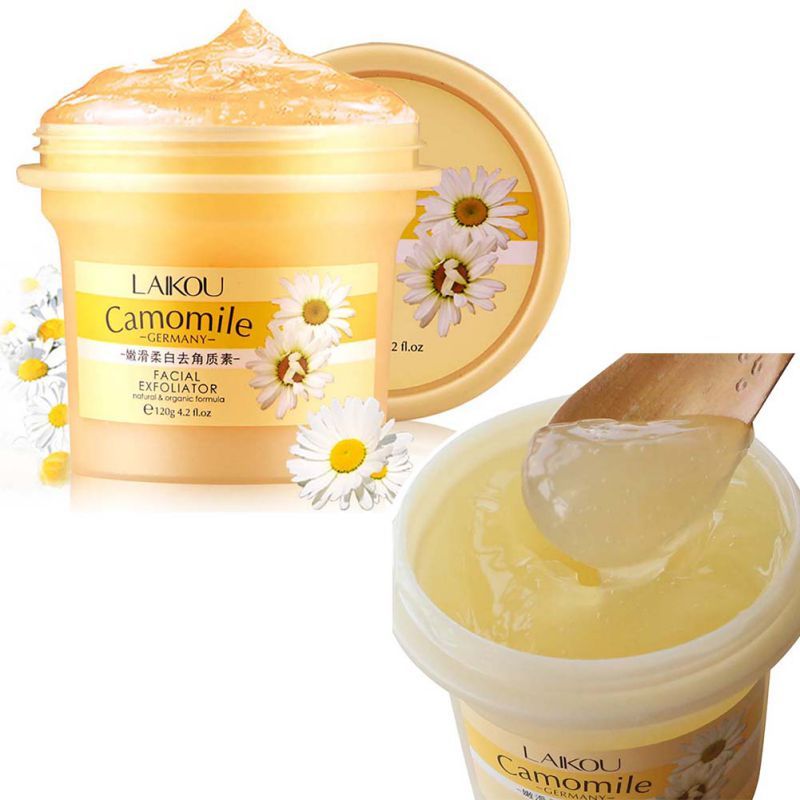 LAIKOU Deep Cleansing Facial Scrub with Camomile Extract - Natural Organic Exfoliating Cream