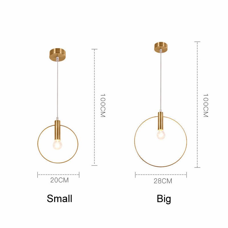 Simple Wrought Iron Post-Modern Chandelier