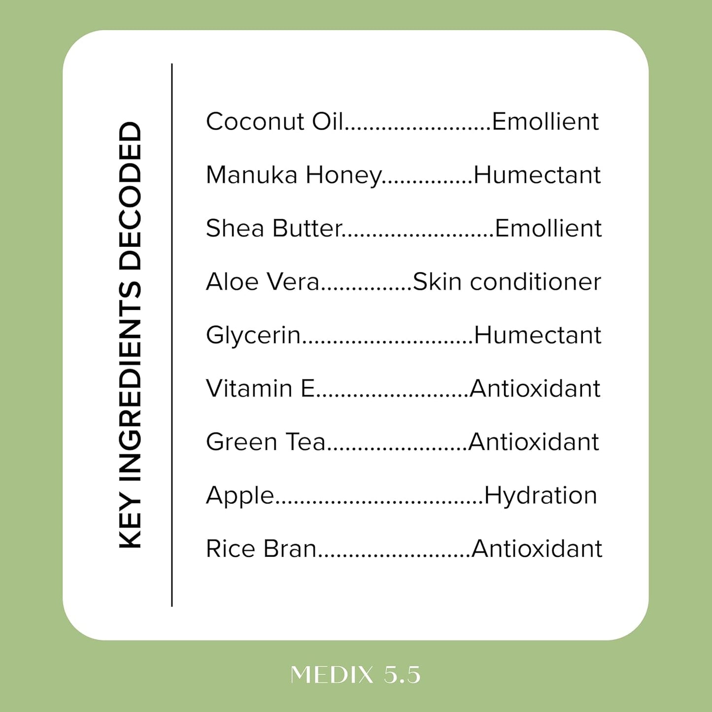 Medix 5.5 - Coconut Oil + Manuka Honey Replenish & Revive Body Cream