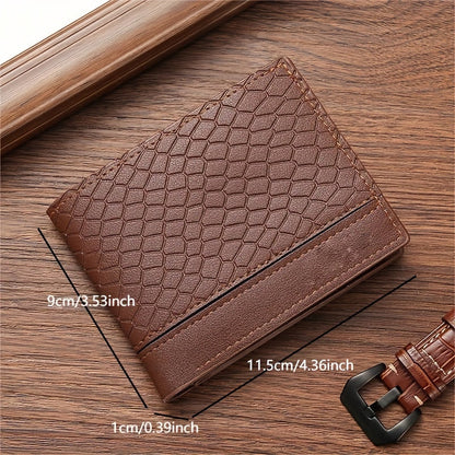 Snakeskin Pattern Men's Short Wallet