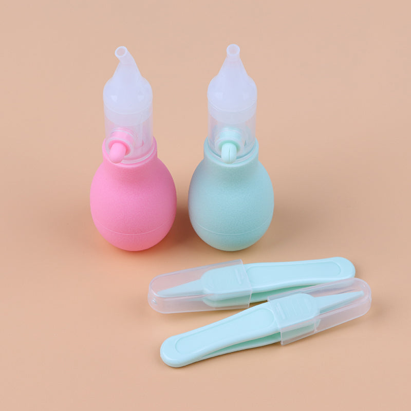 Infant Silicone Nasal Aspirator Pump Type Neonatal Cold Nasal Mucus Cleaner