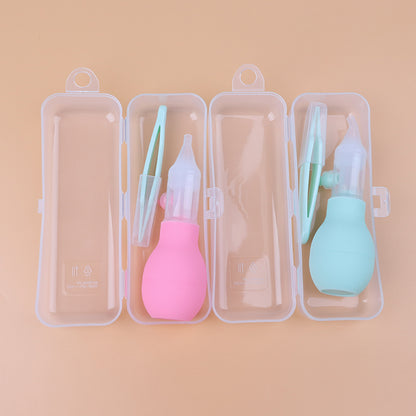 Infant Silicone Nasal Aspirator Pump Type Neonatal Cold Nasal Mucus Cleaner
