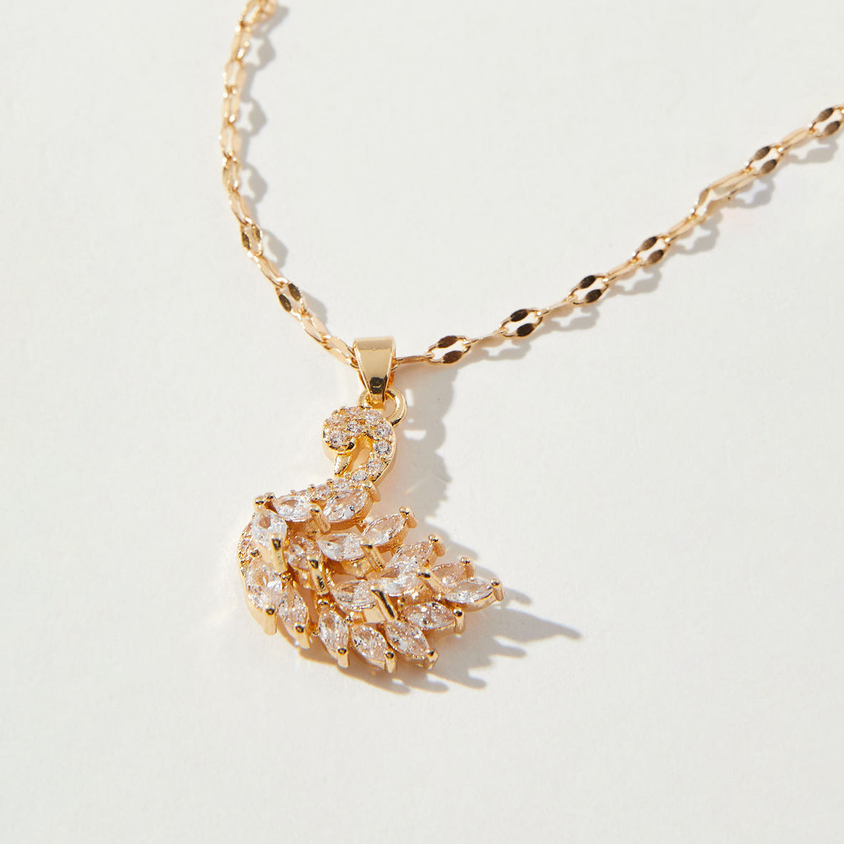 Swan Zircon Pendant