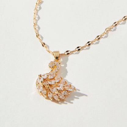 Swan Zircon Pendant