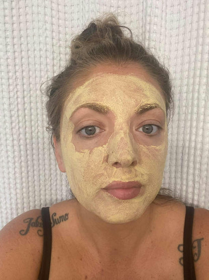 LIYALAN Turmeric Clay Mask Vitamin C Facial Mask Skin Care for Acne & Dark Spots