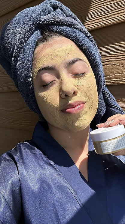 LIYALAN Turmeric Clay Mask Vitamin C Facial Mask Skin Care for Acne & Dark Spots