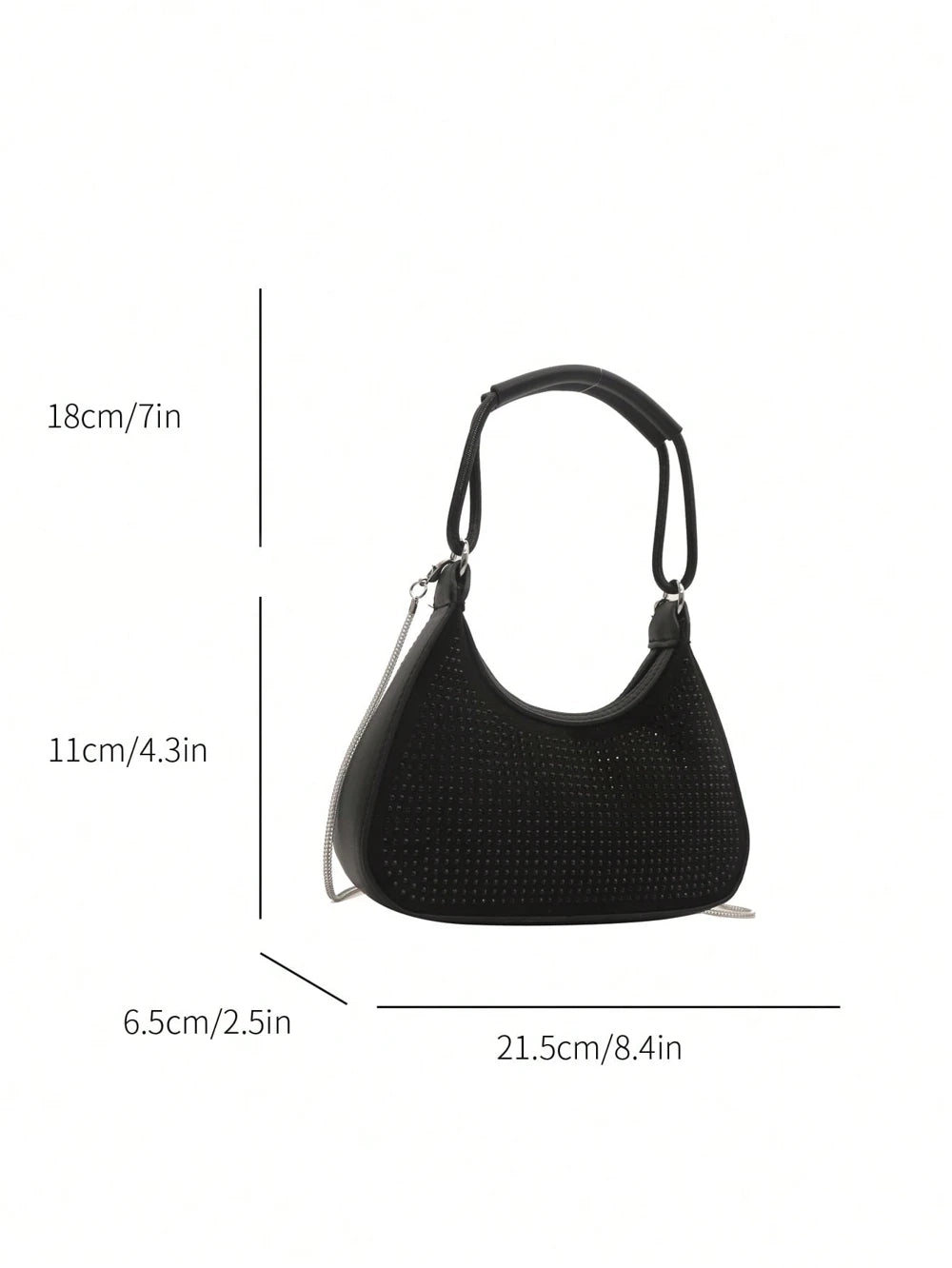 Light Diamond Fashion Rhinestone Chain Crossbody Bag