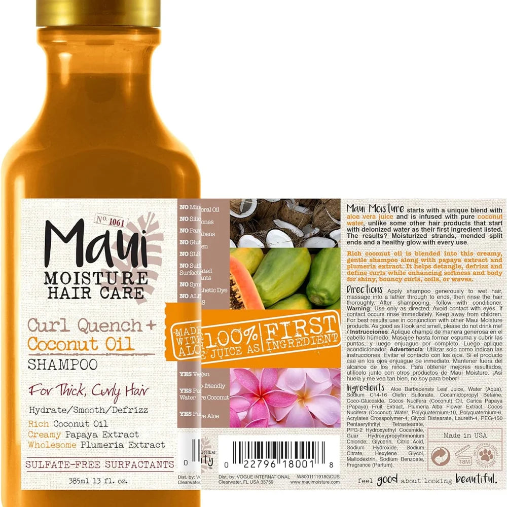 Maui Moisture Curl Quench + Coconut Oil Shampoo