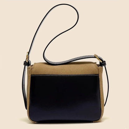 Dull Polish Genuine Leather Shoulder Messenger Bag