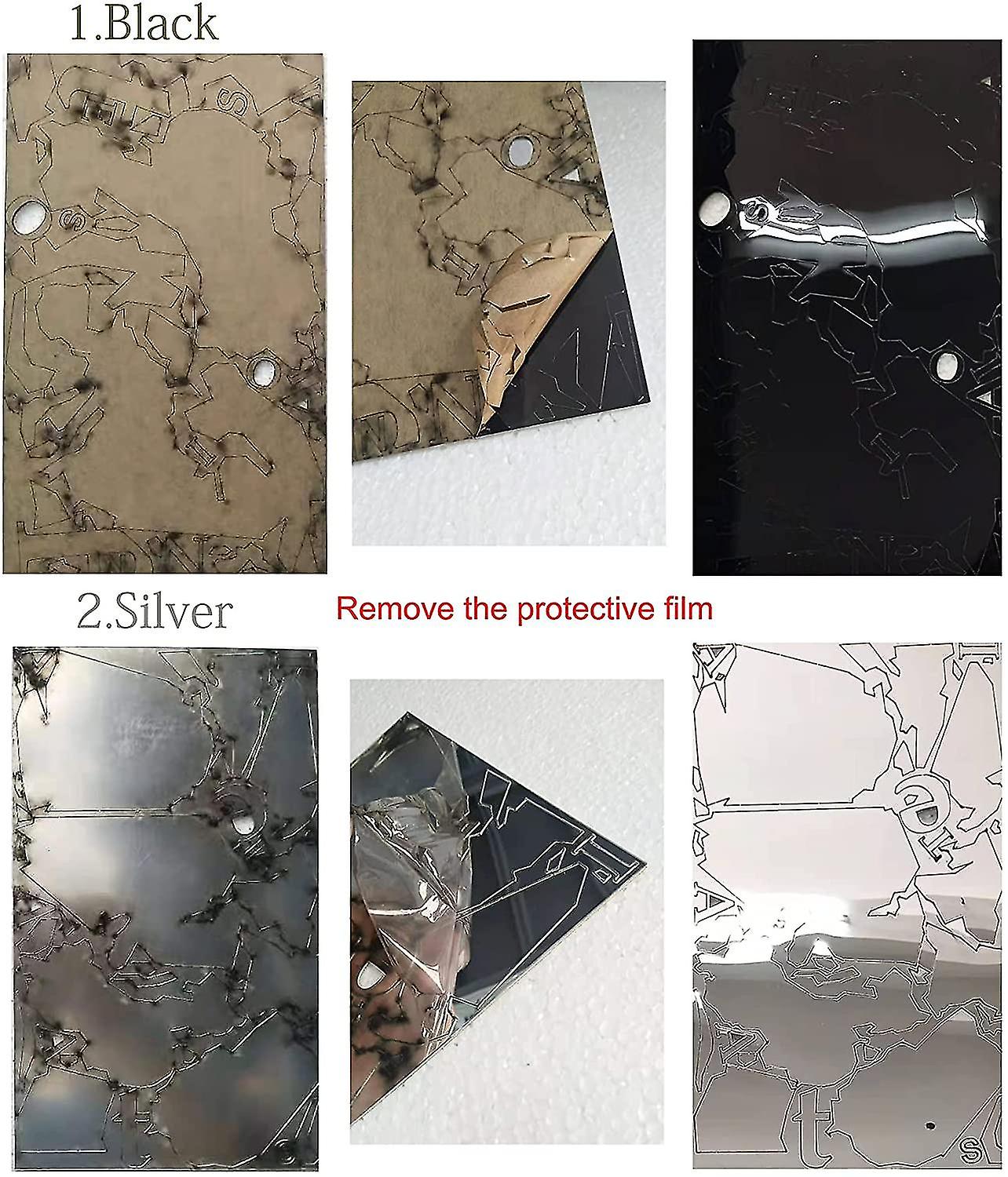 خريطة العالم ثلاثية الأبعاد لتزيين الجدران، مصنوعة من الأكريليك، لتزيين المكاتب (كبيرة)