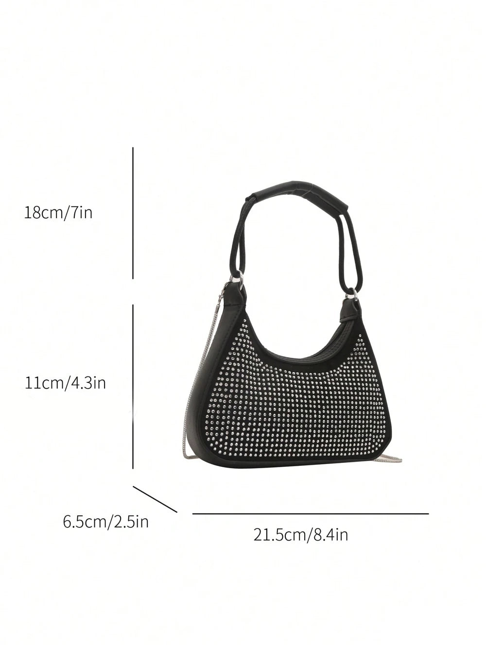 Light Diamond Fashion Rhinestone Chain Crossbody Bag