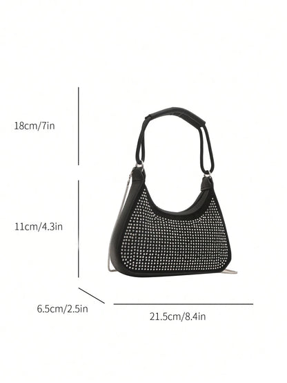 Light Diamond Fashion Rhinestone Chain Crossbody Bag