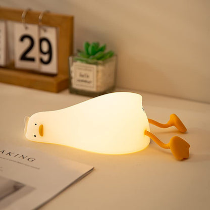 Lying Flat Duck Night Light LED Squishy Lamp