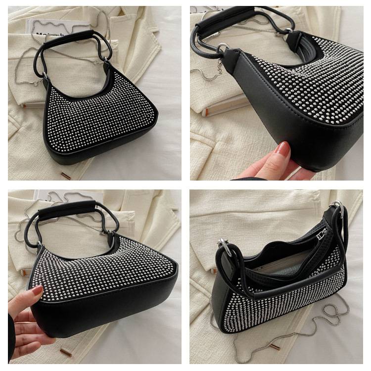 Light Diamond Fashion Rhinestone Chain Crossbody Bag