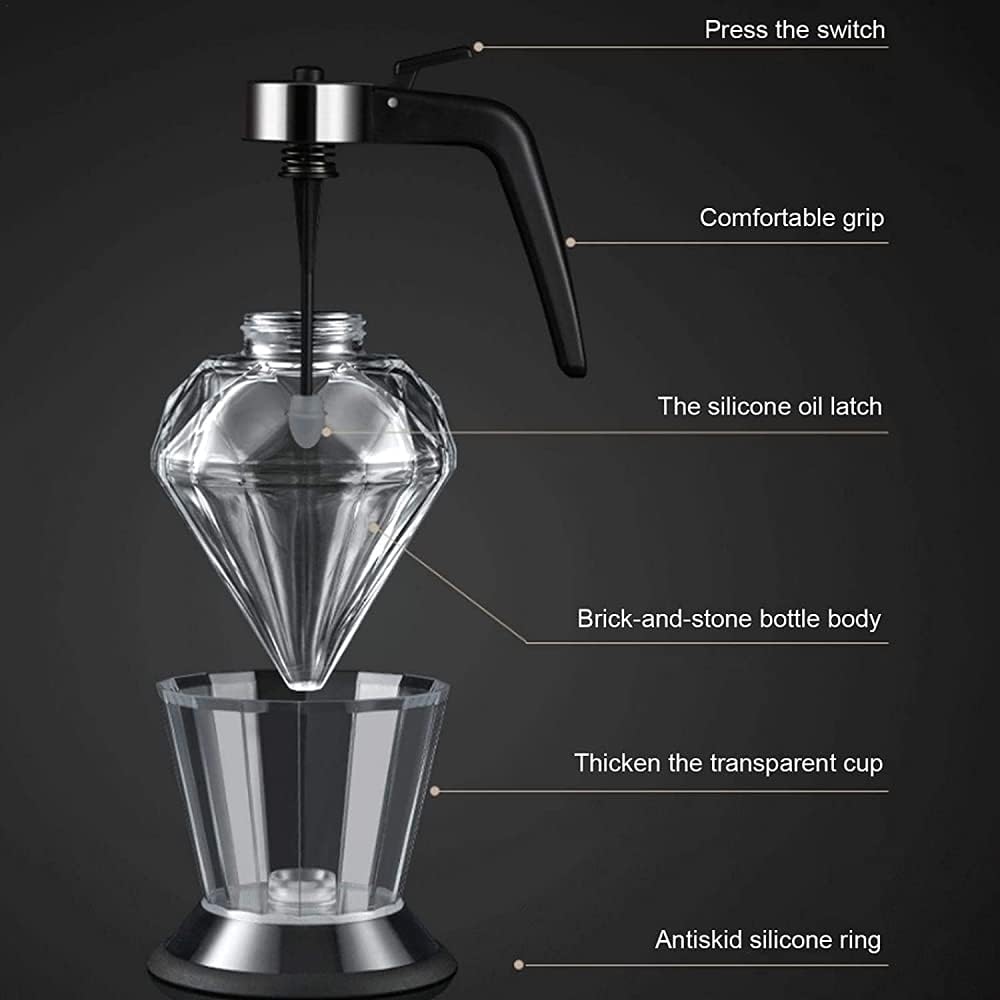 Oil Dispenser Diamond Shaped Glass Oil Bottle