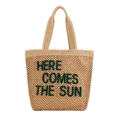 Large Capacity Business Commute Shoulder Minority All-match Straw Bag