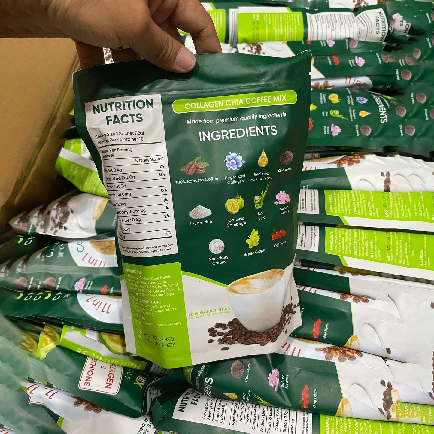 Fitgum - Collagen Chia Coffee Mix (Original)