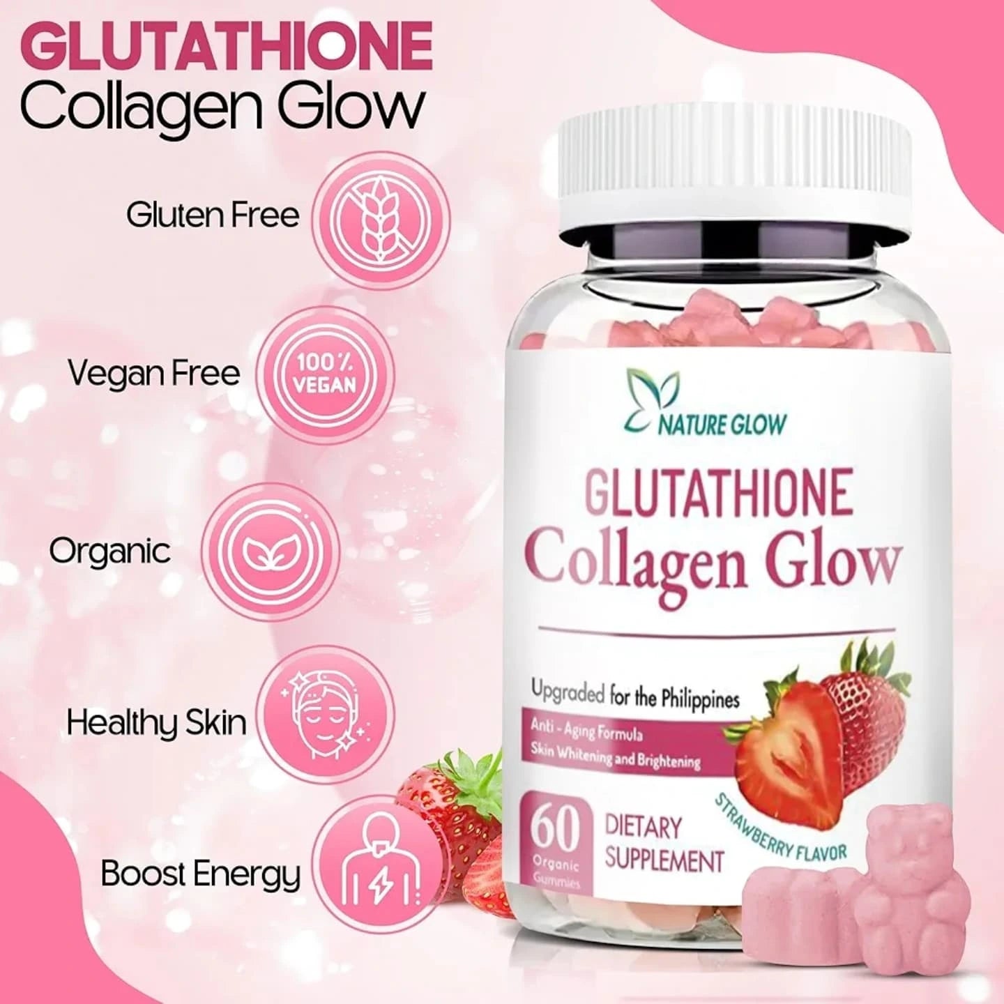 Nature Glow - Glutathione Collagen Glow Gummies (Original)