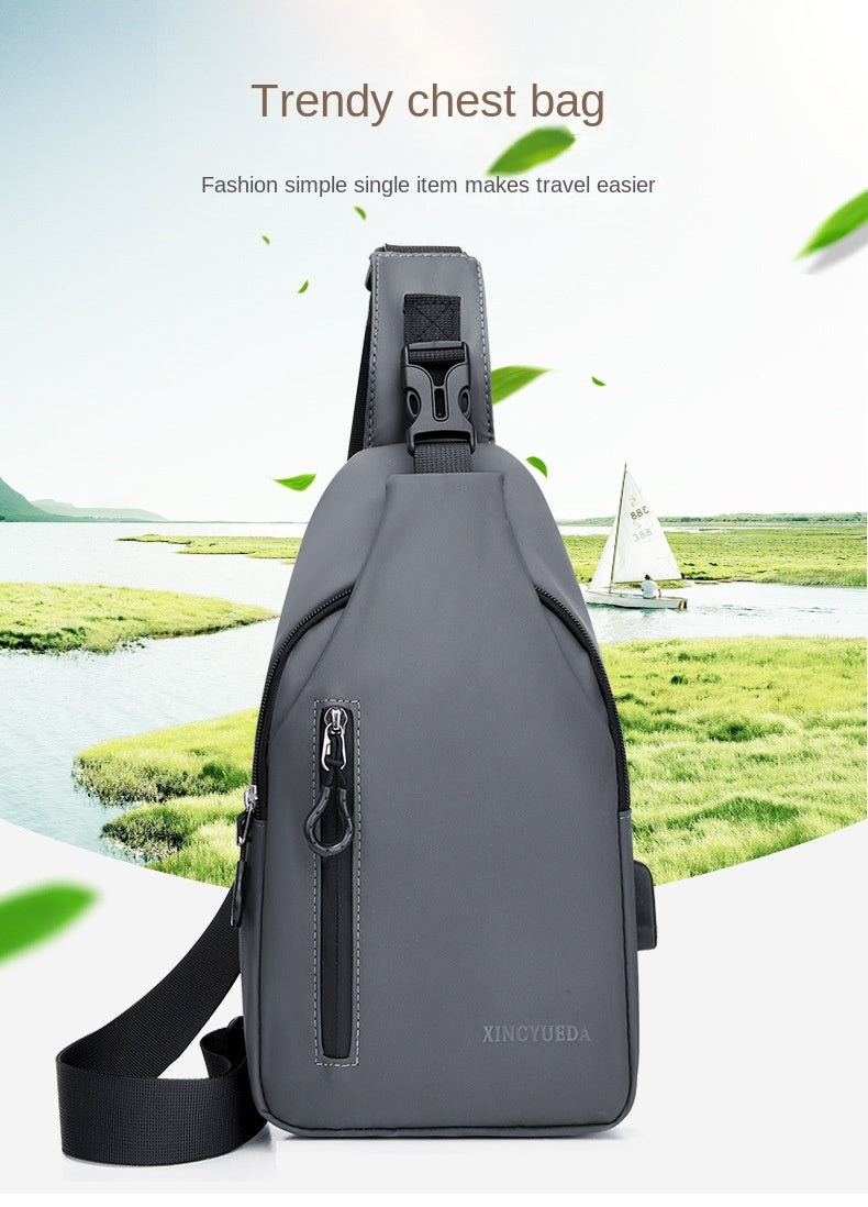 Men's Chest Bag Casual Backpack Sports Function Oblique Shoulder Fashion Tactical Single Crossbody