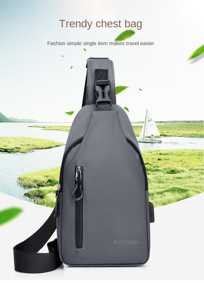Men's Chest Bag Casual Backpack Sports Function Oblique Shoulder Fashion Tactical Single Crossbody
