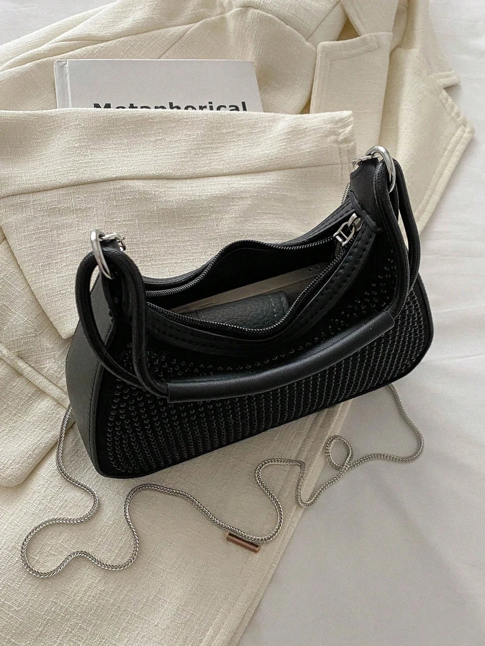 Light Diamond Fashion Rhinestone Chain Crossbody Bag