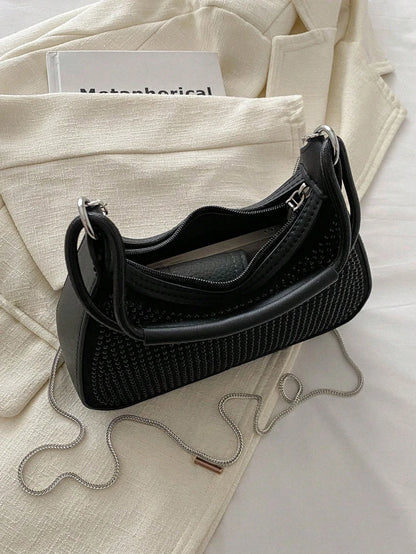 Light Diamond Fashion Rhinestone Chain Crossbody Bag