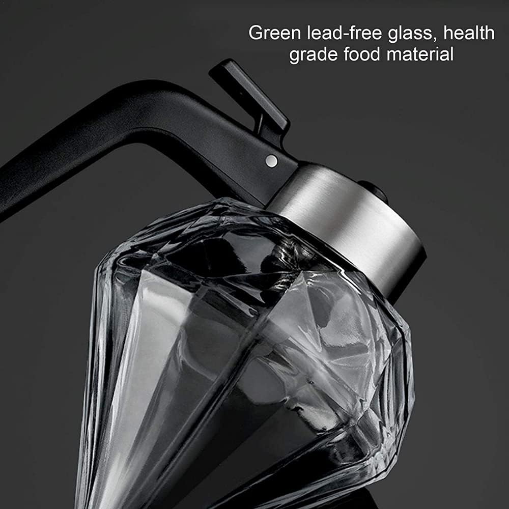 Oil Dispenser Diamond Shaped Glass Oil Bottle