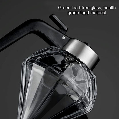 Oil Dispenser Diamond Shaped Glass Oil Bottle