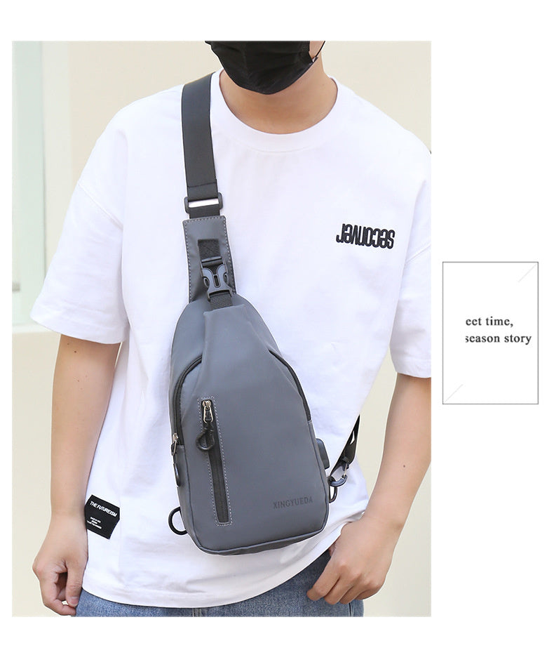 Men's Chest Bag Casual Backpack Sports Function Oblique Shoulder Fashion Tactical Single Crossbody