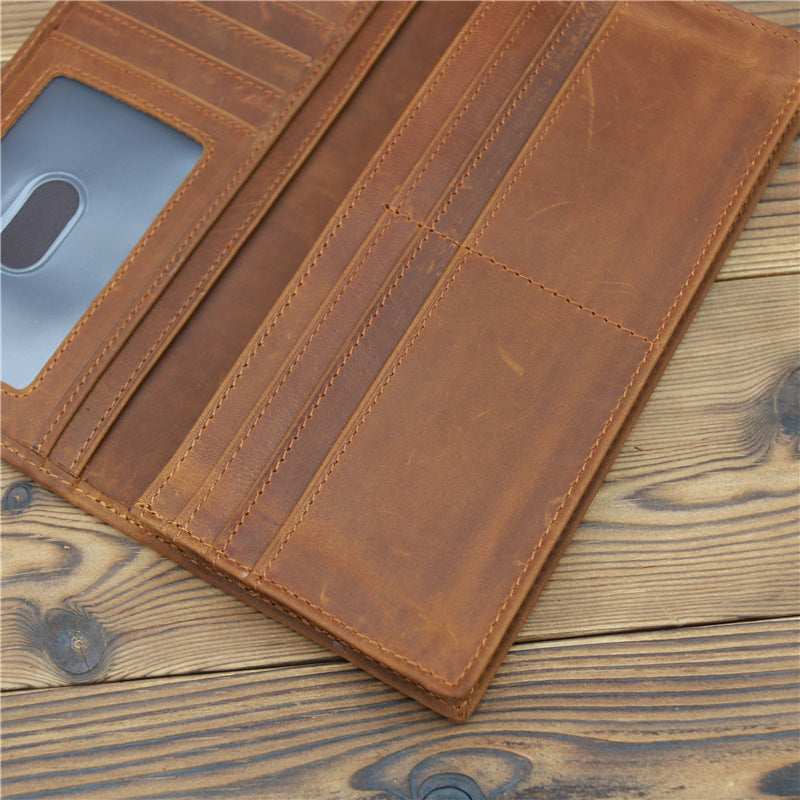 Pure First Layer Cowhide Retro Wallet