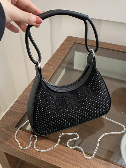 Light Diamond Fashion Rhinestone Chain Crossbody Bag