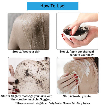 Charcoal Face Scrub Body Scrub Exfoliating Gel Dead Skin Remover