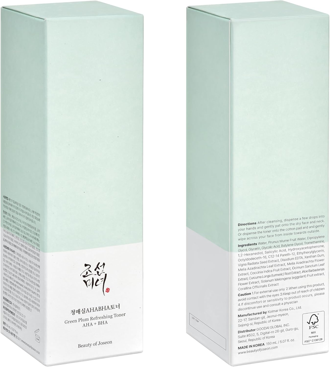 Beauty of Jeosen Green Plum Refreshing Toner AHA + BHA (Original)