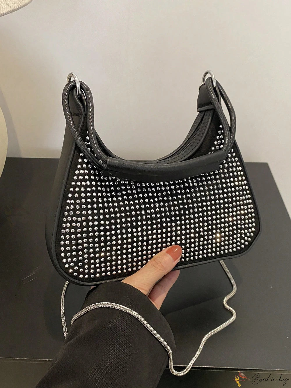 Light Diamond Fashion Rhinestone Chain Crossbody Bag