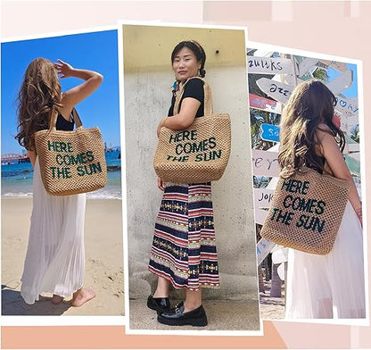 Large Capacity Business Commute Shoulder Minority All-match Straw Bag