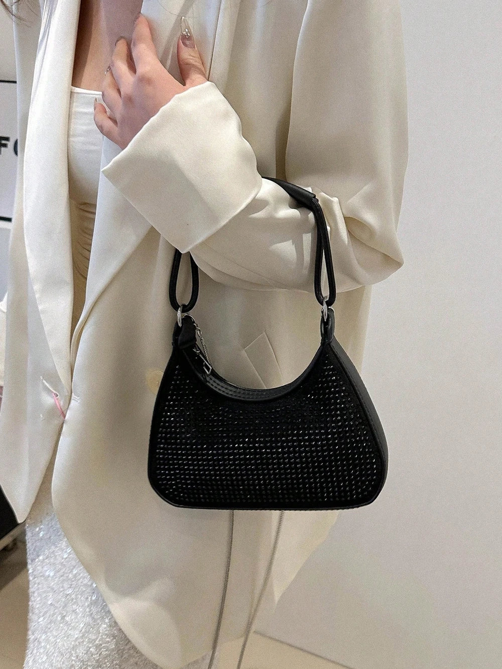 Light Diamond Fashion Rhinestone Chain Crossbody Bag