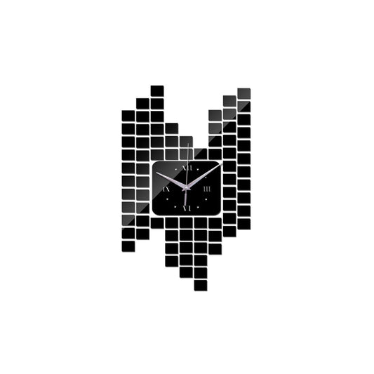 Mosaic Wall Sticker Clock Wall Decoration Digital Wall Clock Clock