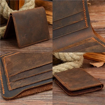 Business Fashion Men Retro Short Wallet