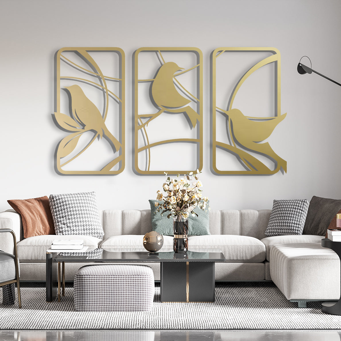 لوحات جدارية من الأكريليك على شكل طيور لتزيين المنزل