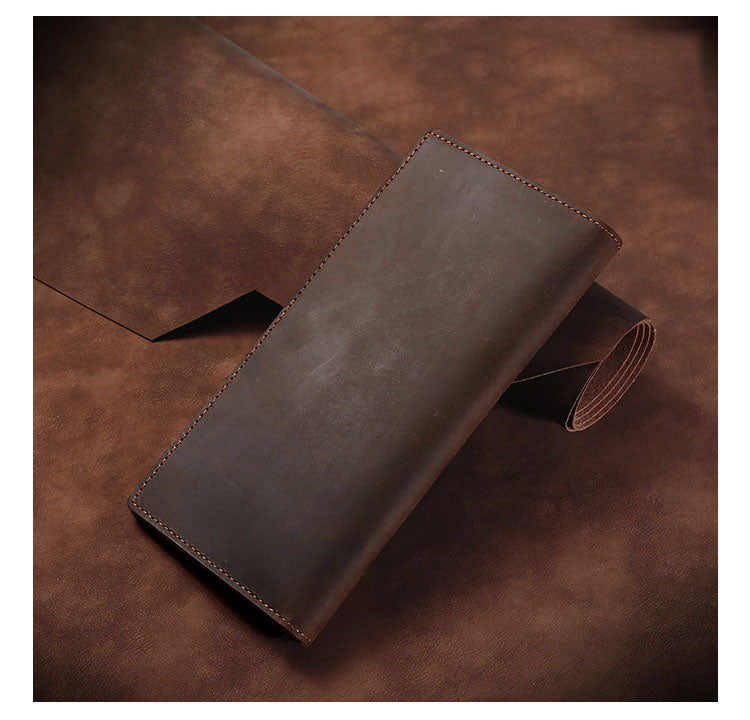 Horse Long Wallet Genuine Leather Hand-held Men's Card Holder