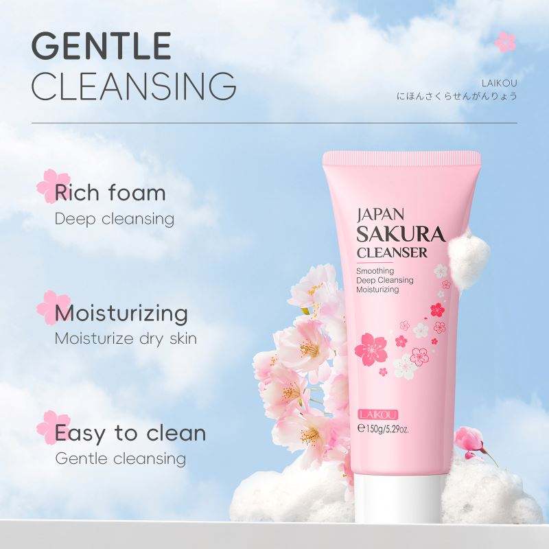 LAIKOU Organic Japan Sakura Facial Cleanser
