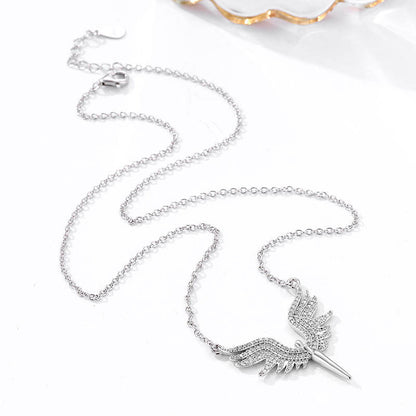 Angel Wings Stainless Steel Necklace Set